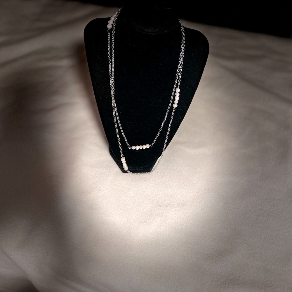 NWOT Tocara Edith Pearl Long Necklace